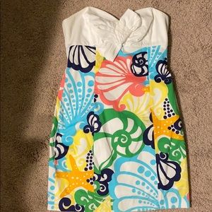Lilly Pulitzer Neon and White Shell Dress